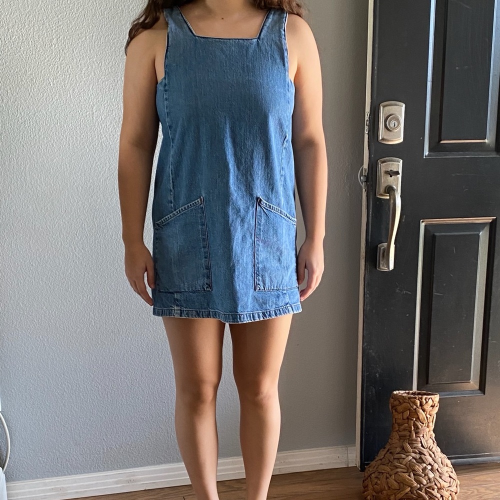 a top shop denim dress